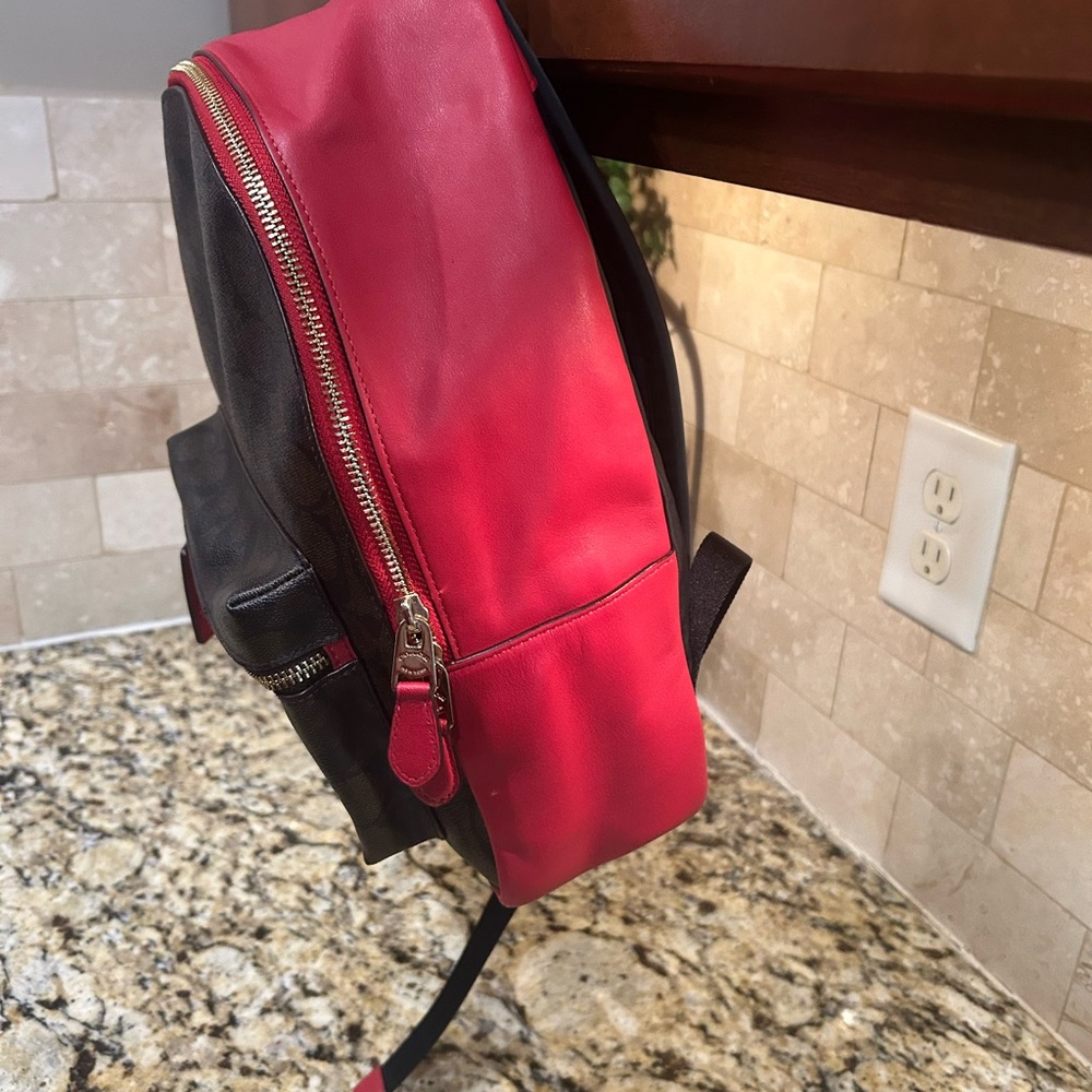 COACH Medium Charlie Backpack, Signature PVC, Brown  nwot - Picture 5 of 7